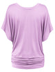 WT1038 Women's V Neck Short Sleeve Dolman Top
