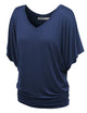 WT1038 Women's V Neck Short Sleeve Dolman Top