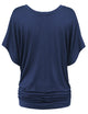WT1038 Women's V Neck Short Sleeve Dolman Top
