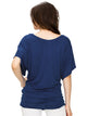 WT1038 Women's V Neck Short Sleeve Dolman Top