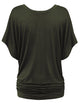 WT1038 Women's V Neck Short Sleeve Dolman Top