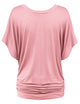 WT1038 Women's V Neck Short Sleeve Dolman Top