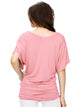 WT1038 Women's V Neck Short Sleeve Dolman Top