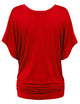 WT1038 Women's V Neck Short Sleeve Dolman Top