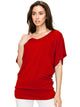 WT1038 Women's V Neck Short Sleeve Dolman Top