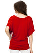 WT1038 Women's V Neck Short Sleeve Dolman Top