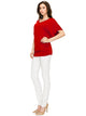 WT1038 Women's V Neck Short Sleeve Dolman Top