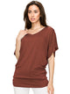 WT1038 Women's V Neck Short Sleeve Dolman Top
