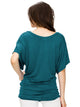 WT1038 Women's V Neck Short Sleeve Dolman Top