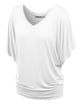 WT1038 Women's V Neck Short Sleeve Dolman Top