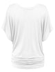 WT1038 Women's V Neck Short Sleeve Dolman Top