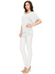 WT1038 Women's V Neck Short Sleeve Dolman Top