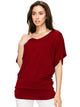 WT1038 Women's V Neck Short Sleeve Dolman Top