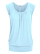 WT1054 Womens Solid Short Sleeve Sweetheart Top