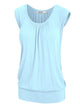 WT1054 Womens Solid Short Sleeve Sweetheart Top