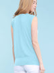 WT1054 Womens Solid Short Sleeve Sweetheart Top