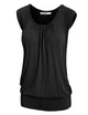 WT1054 Womens Solid Short Sleeve Sweetheart Top
