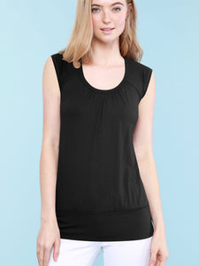 WT1054 Womens Solid Short Sleeve Sweetheart Top