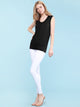 WT1054 Womens Solid Short Sleeve Sweetheart Top