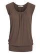 WT1054 Womens Solid Short Sleeve Sweetheart Top