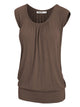 WT1054 Womens Solid Short Sleeve Sweetheart Top