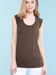 WT1054 Womens Solid Short Sleeve Sweetheart Top