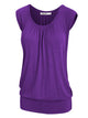 WT1054 Womens Solid Short Sleeve Sweetheart Top