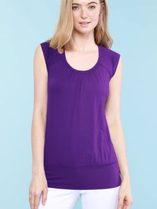 WT1054 Womens Solid Short Sleeve Sweetheart Top