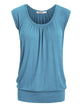 WT1054 Womens Solid Short Sleeve Sweetheart Top