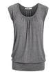 WT1054 Womens Solid Short Sleeve Sweetheart Top