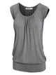 WT1054 Womens Solid Short Sleeve Sweetheart Top
