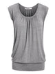 WT1054 Womens Solid Short Sleeve Sweetheart Top