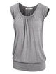 WT1054 Womens Solid Short Sleeve Sweetheart Top