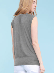 WT1054 Womens Solid Short Sleeve Sweetheart Top