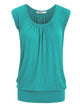 WT1054 Womens Solid Short Sleeve Sweetheart Top