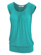 WT1054 Womens Solid Short Sleeve Sweetheart Top