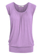 WT1054 Womens Solid Short Sleeve Sweetheart Top