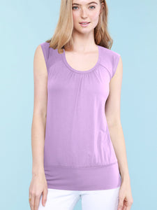 WT1054 Womens Solid Short Sleeve Sweetheart Top