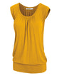 WT1054 Womens Solid Short Sleeve Sweetheart Top