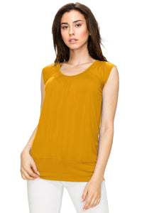 WT1054 Womens Solid Short Sleeve Sweetheart Top