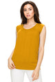 WT1054 Womens Solid Short Sleeve Sweetheart Top