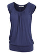 WT1054 Womens Solid Short Sleeve Sweetheart Top