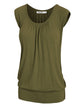 WT1054 Womens Solid Short Sleeve Sweetheart Top