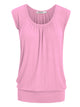 WT1054 Womens Solid Short Sleeve Sweetheart Top