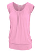 WT1054 Womens Solid Short Sleeve Sweetheart Top