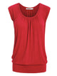 WT1054 Womens Solid Short Sleeve Sweetheart Top