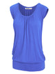 WT1054 Womens Solid Short Sleeve Sweetheart Top