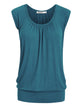 WT1054 Womens Solid Short Sleeve Sweetheart Top