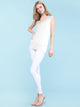 WT1054 Womens Solid Short Sleeve Sweetheart Top