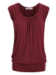 WT1054 Womens Solid Short Sleeve Sweetheart Top